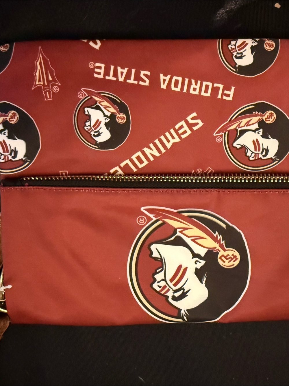 Florida State Themed Women's Crossbody Bag in Garnet